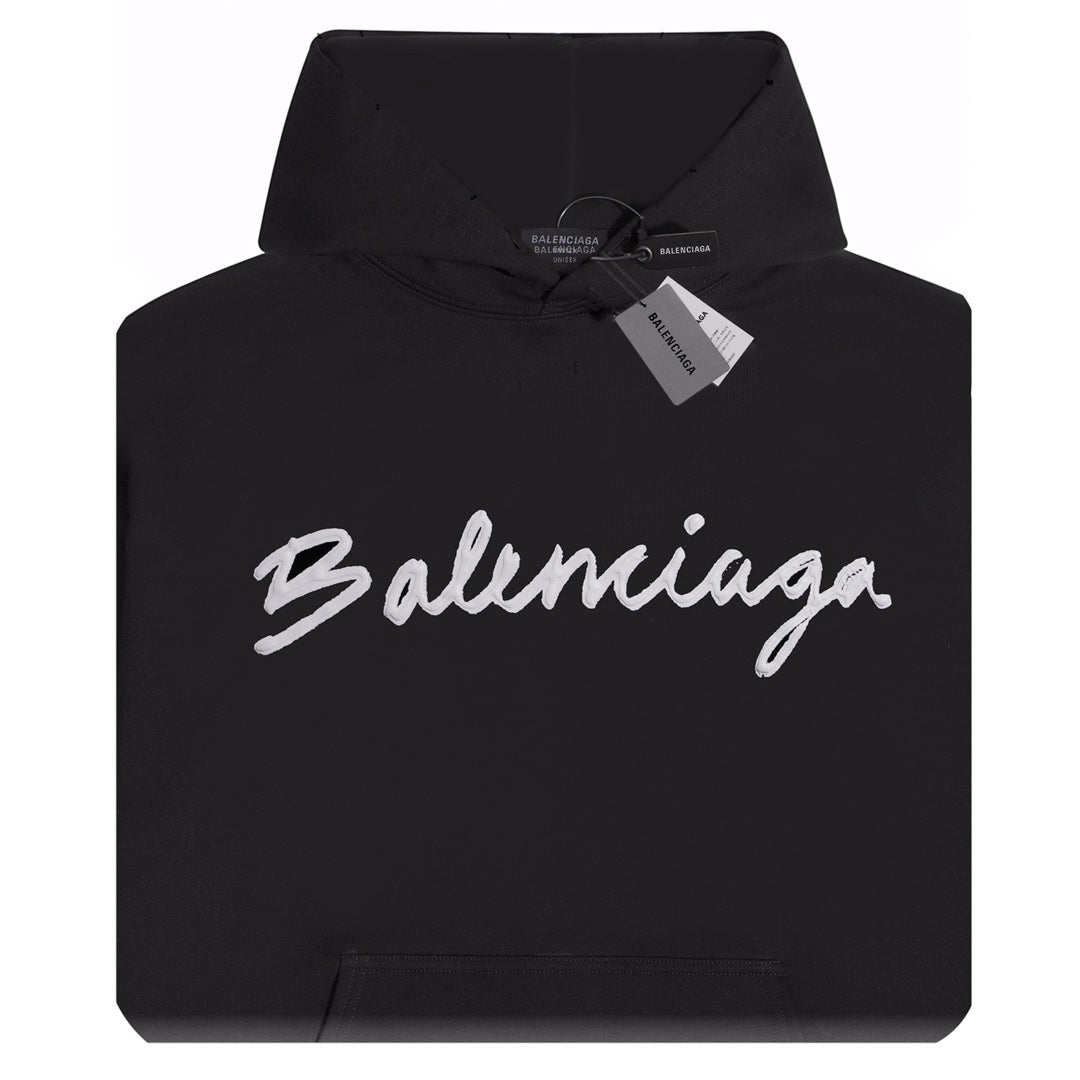 Sudadera Balenciaga Script Logo Oversized Popover - Dechaquetas 