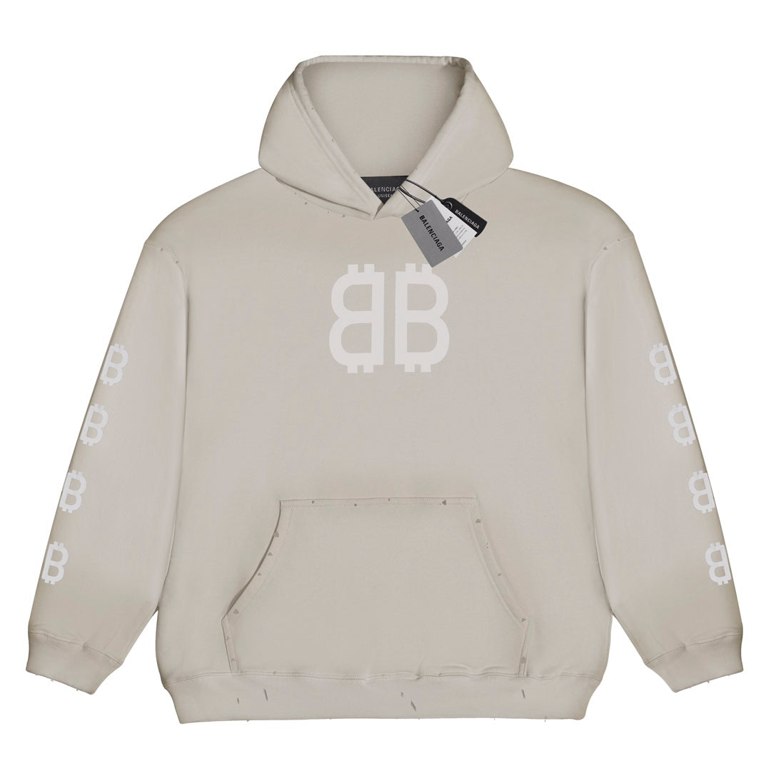 Sudadera Balenciaga Script Logo Oversized Popover - Dechaquetas 